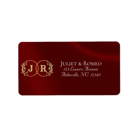 Monogram Retouradres - Bordeaux Etiket (Voorkant)