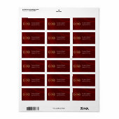 Monogram Retouradres - Bordeaux Etiket (Full Sheet)