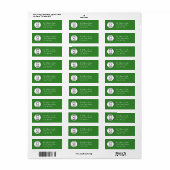  monogram - Retouradreslabel Etiket (Full Sheet)