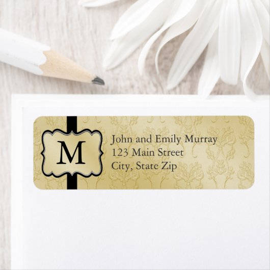 Monogram retouradreslabels etiket (Insitu)