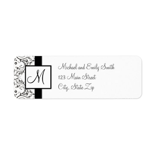 Monogram retouradreslabels etiket (Voorkant)