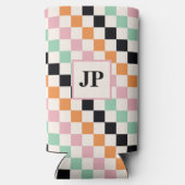 Monogram Retro Checkerboard Aangepast monogram (Achterkant)