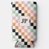 Monogram Retro Checkerboard Aangepast monogram (Voorkant)