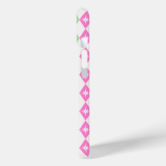 Monogram Retro Diamonds Case-Mate iPhone Case (Achterkant / Links)