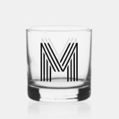 Monogram retro eenvoudig whisky glas (Voorkant)
