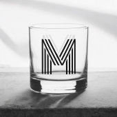 Monogram retro eenvoudig whisky glas