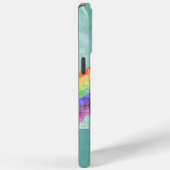 Monogram Retro Fox Art Aqua Earthy Tones Hues Case-Mate iPhone Case (Achterkant / Rechts)