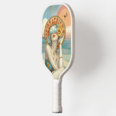 Monogram Retro Glam Summer Beach Vibes Pickleball Paddle (Links)