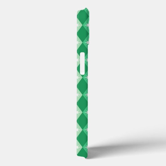 Monogram Retro Kerstmis Mid Century Groen Case-Mate iPhone Case (Achterkant / Rechts)