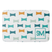 Monogram Retro Mid Century geometrisch patroon Badmat (Voorkant)