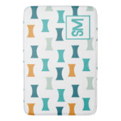 Monogram Retro Mid Century geometrisch patroon Badmat (Voorkant Verticaal)