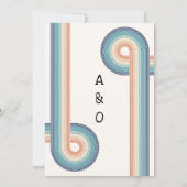 Monogram Retro Old Style 70s Save The Date (Achterkant)
