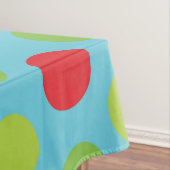 Monogram Retro Polka Dots Kerst Tafelkleed (Voorbeeld)