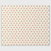 Monogram Retrogirale rode kersen Cadeaupapier (Vlak)