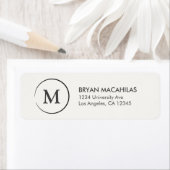 Monogram Return Address Label (Insitu)
