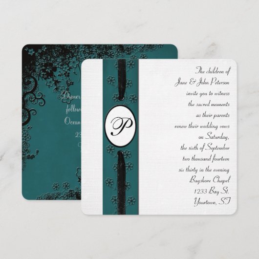 Monogram Ribbon voor de Vernieuwing van de Wow Kaart (Voorkant / Achterkant)