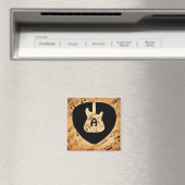 Monogram Rock en Roll Guitar Sound Wave  Magneet (Insitu (Vaatwasser))