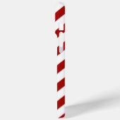 Monogram rode blauwe diagonale strepen Case-Mate iPhone case (Achterkant / Links)