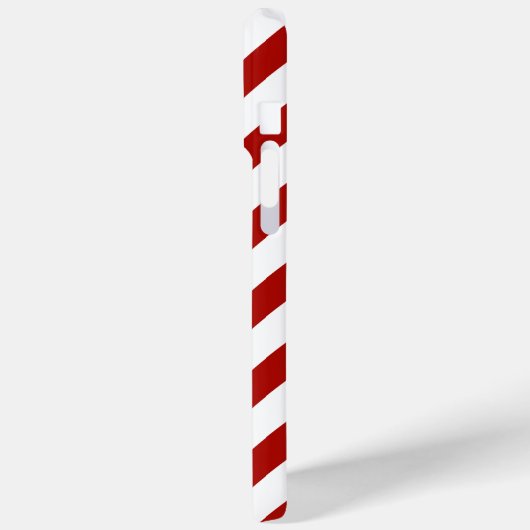 Monogram rode blauwe diagonale strepen Case-Mate iPhone case (Achterkant / Links)