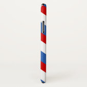 Monogram rode blauwe en witte strepen Case-Mate iPhone case (Achterkant / rechts)