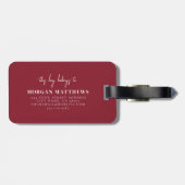 Monogram Rode Golf Bagagelabel (Achterkant horizontaal)