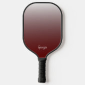 Monogram Rode gradiënt voeg Jouw naam of Initialen Pickleball Paddle (Achterkant)