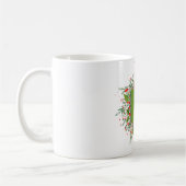 Monogram Rode Kerst elegante letter Koffie Mok (Links)