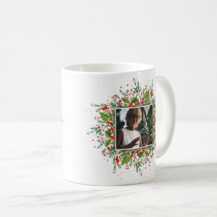 Monogram Rode Kerstbrief fotoKoffie Mok