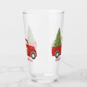 Monogram Rode Vracht met kerstboom Glas (Links)
