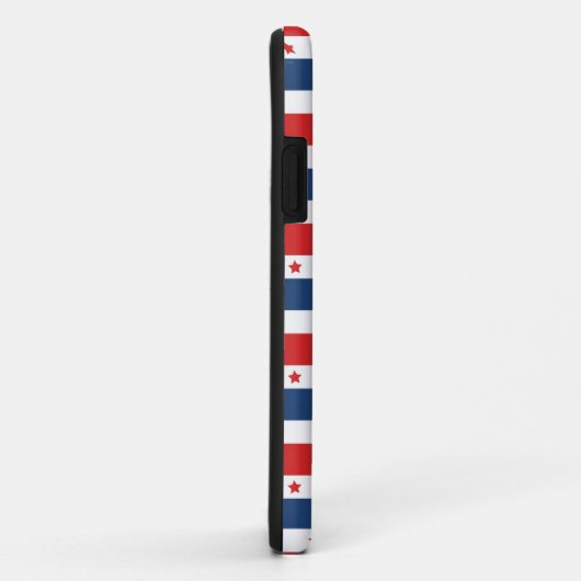 Monogram rode witte blauwe patriottische sterren Case-Mate iPhone case (Achterkant/rechts)