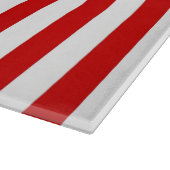 Monogram rode witte strepe anananas snijplank (Hoek)