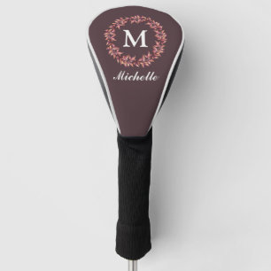 Monogram  rode zeedoornbladeren Floral Wreate Golfheadcover