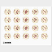 monogram ronde sticker (Vel)