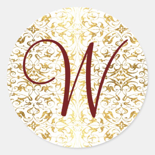 monogram ronde sticker (Voorkant)