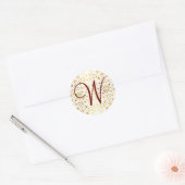 monogram ronde sticker (Envelop)