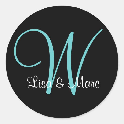  monogram ronde sticker (Voorkant)