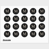 Monogram ronde sticker (Vel)