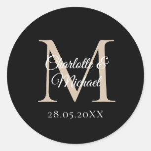 Monogram ronde sticker