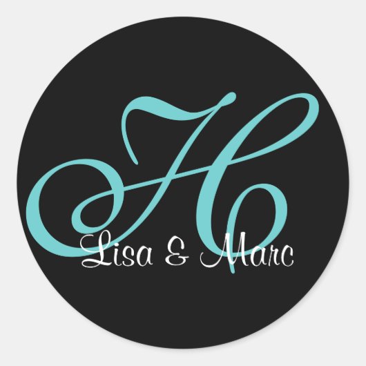  monogram ronde sticker (Voorkant)