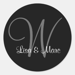 monogram ronde sticker