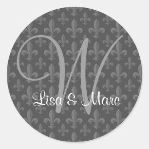 monogram ronde sticker