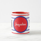 Monogram Rood Blauw Mok (Midden)