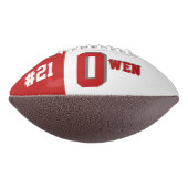 Monogram rood en wit american football (Gedraaid 270)