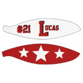 Monogram rood en wit basketbal (Panelen)