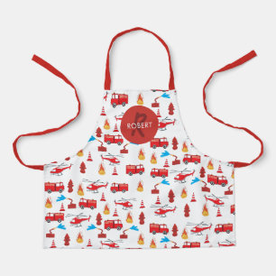 Monogram Rood Transport Fire Truck Engine Schort