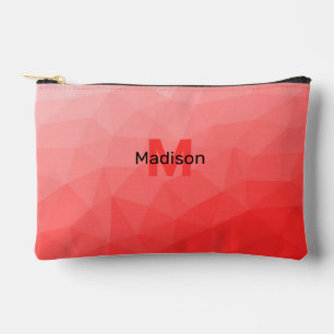 Monogram rood verloop geometrisch maaspatroon etui