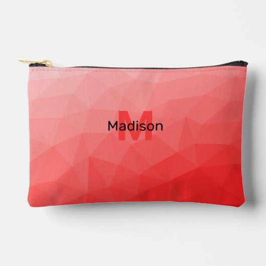 Monogram rood verloop geometrisch maaspatroon etui (Voorkant)