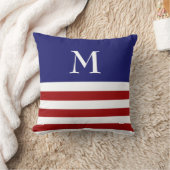 Monogram Rood, Wit & Blauw Kussen (Deken)