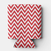 Monogram rood wit en blauw Chevron Blikjeskoeler (Achterkant)