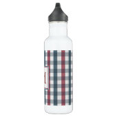 Monogram rood, wit en blauw speldenmonogram waterfles  (Rechts)